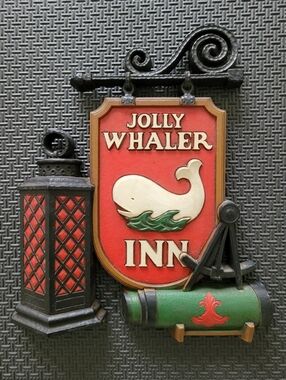 The Jolly Whaler Inn, Vintage 1975 Wall Plaque By Syroco, in Like New Condition!